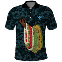 Hawaii Lei Kamehameha Polo Shirt Uliuli Seamless Pattern Hibiscus Flower