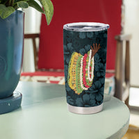Hawaii Lei Kamehameha Tumbler Cup Uliuli Seamless Pattern Hibiscus Flower