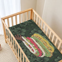 Hawaii Lei Kamehameha Baby Bed Cover Oma'oma'o Seamless Pattern Hibiscus Flower LT9 - Polynesian Pride