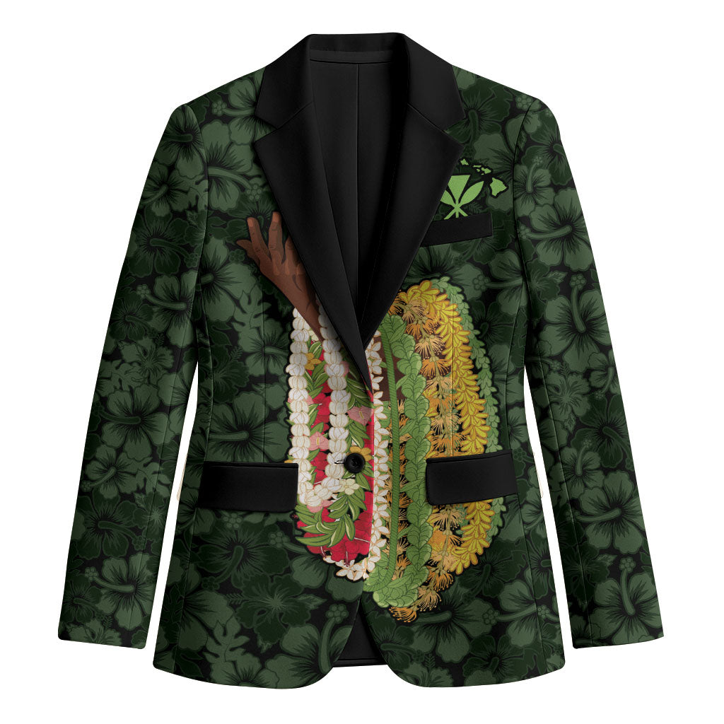 Hawaii Lei Kamehameha Blazer Oma'oma'o Seamless Pattern Hibiscus Flower