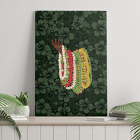Hawaii Lei Kamehameha Canvas Wall Art Oma'oma'o Seamless Pattern Hibiscus Flower