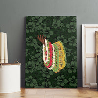 Hawaii Lei Kamehameha Canvas Wall Art Oma'oma'o Seamless Pattern Hibiscus Flower