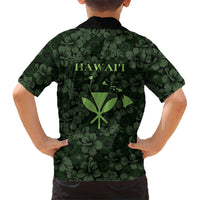 Hawaii Lei Kamehameha Family Matching Off Shoulder Short Dress and Hawaiian Shirt Oma'oma'o Seamless Pattern Hibiscus Flower LT9 - Polynesian Pride
