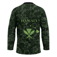 Hawaii Lei Kamehameha Hockey Jersey Oma'oma'o Seamless Pattern Hibiscus Flower LT9 - Polynesian Pride