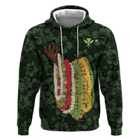 Hawaii Lei Kamehameha Hoodie Oma'oma'o Seamless Pattern Hibiscus Flower