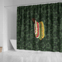 Hawaii Lei Kamehameha Shower Curtain Oma'oma'o Seamless Pattern Hibiscus Flower