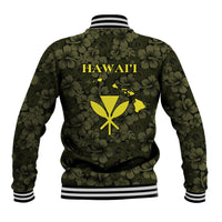 Hawaii Lei Kamehameha Baseball Jacket Melemele Seamless Pattern Hibiscus Flower