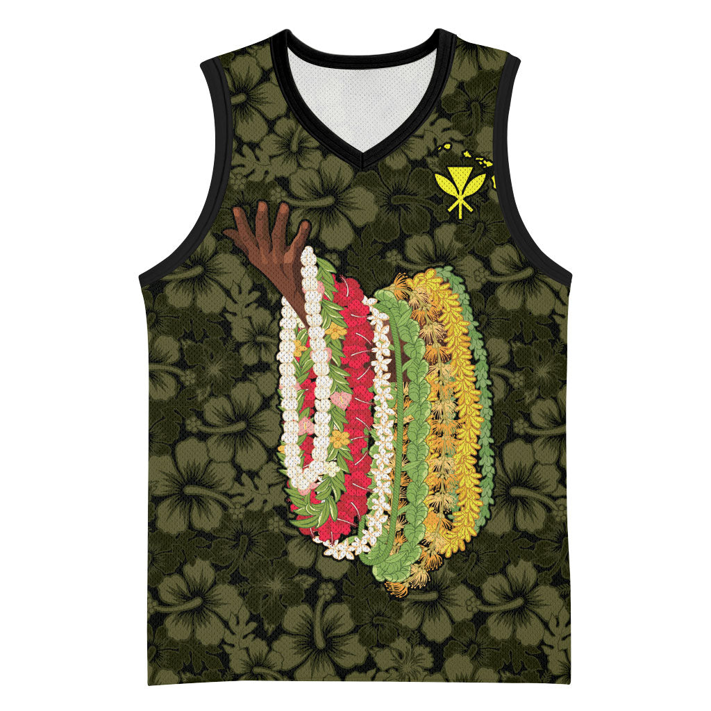 Hawaii Lei Kamehameha Basketball Jersey Melemele Seamless Pattern Hibiscus Flower