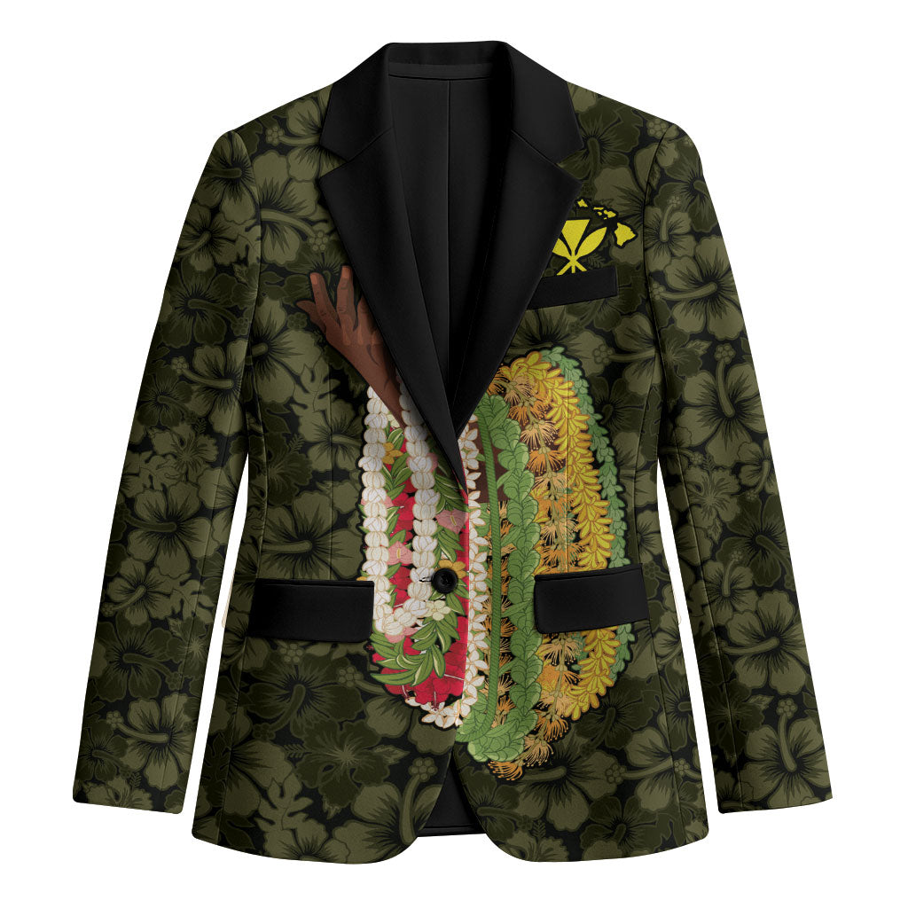 Hawaii Lei Kamehameha Blazer Melemele Seamless Pattern Hibiscus Flower LT9 Unisex Yellow - Polynesian Pride