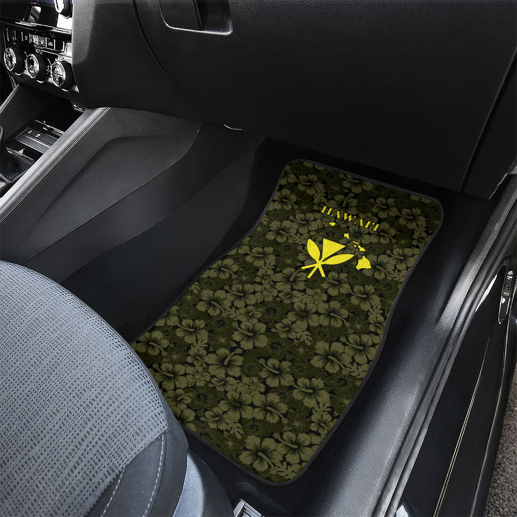 Hawaii Lei Kamehameha Car Mats Melemele Seamless Pattern Hibiscus Flower