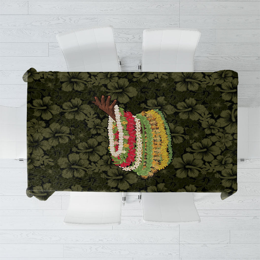 Hawaii Lei Kamehameha Tablecloth Melemele Seamless Pattern Hibiscus Flower