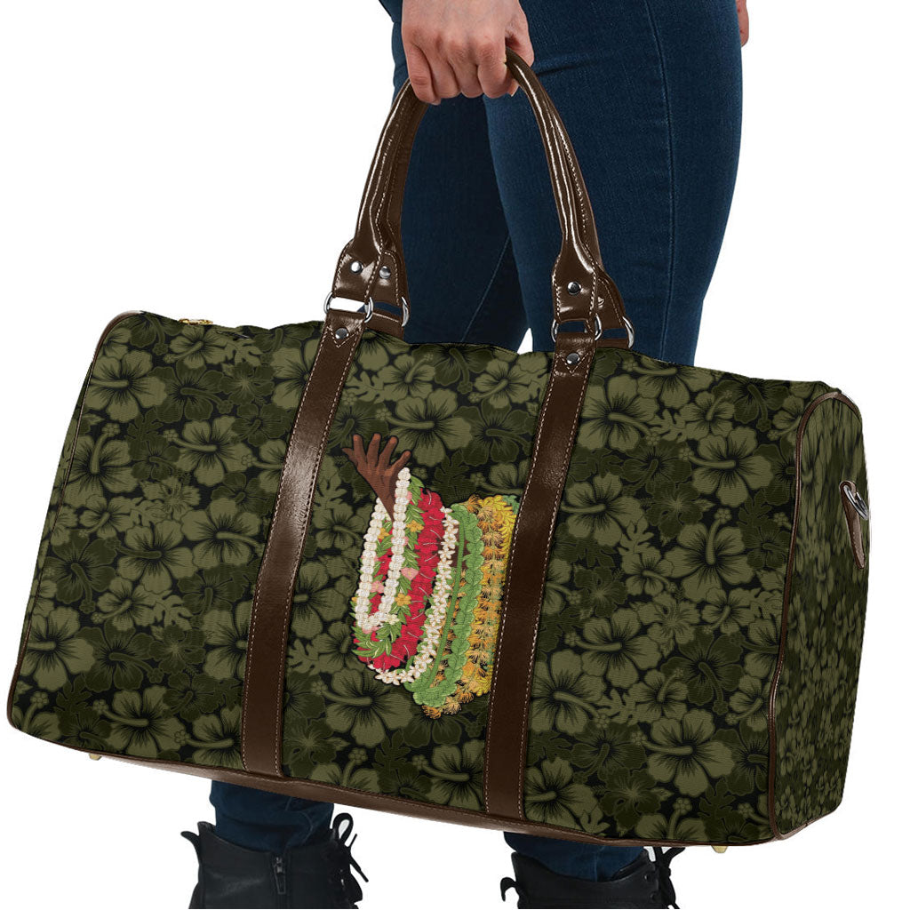 Hawaii Lei Kamehameha Travel Bag Melemele Seamless Pattern Hibiscus Flower