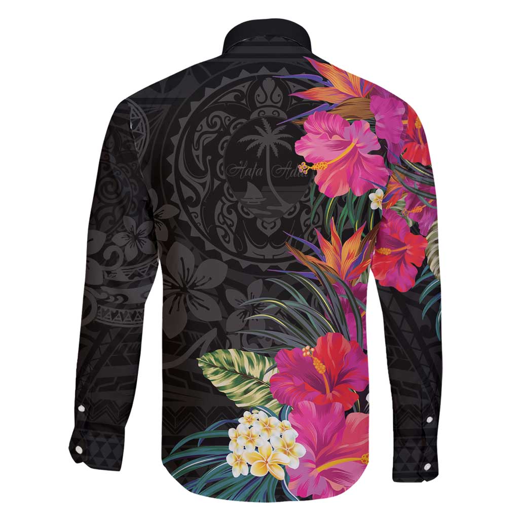 Hafa Adai Guam Family Matching Off Shoulder Maxi Dress and Hawaiian Shirt Tropical Flowers Colorful Vibes LT9 - Polynesian Pride