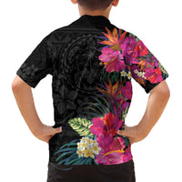 Hafa Adai Guam Family Matching Puletasi and Hawaiian Shirt Tropical Flowers Colorful Vibes LT9 - Polynesian Pride