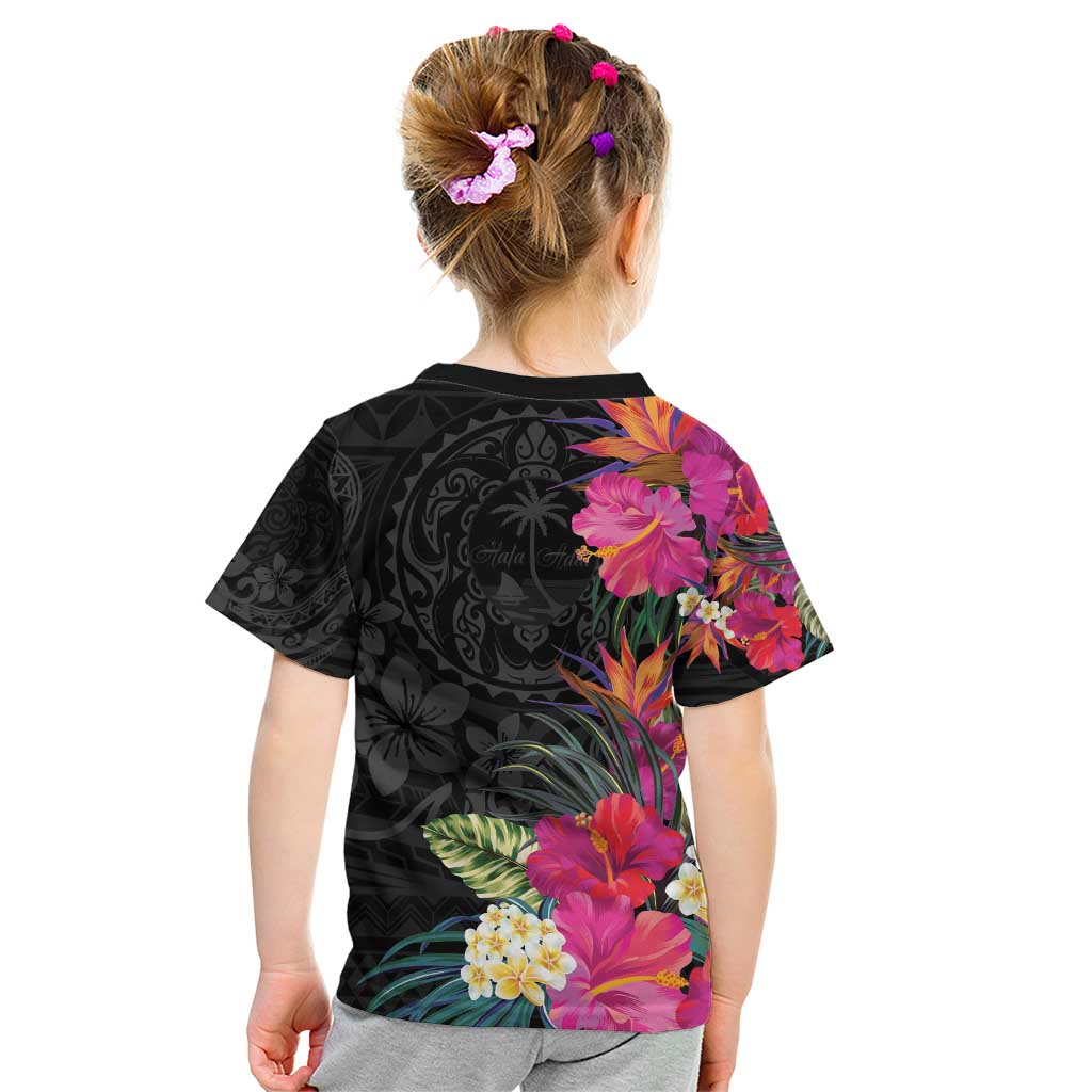 Hafa Adai Guam Kid T Shirt Tropical Flowers Colorful Vibes