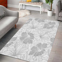 Samoa Lotu Tamaiti Area Rug White Sun Day Beauty Hibiscus Ver01 LT9 - Polynesian Pride