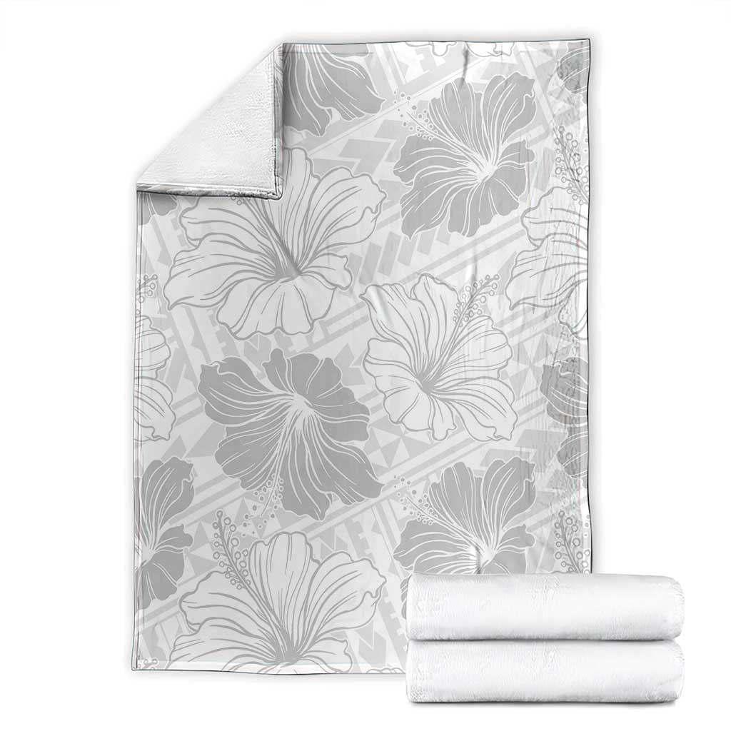 Samoa Lotu Tamaiti Blanket White Sun Day Beauty Hibiscus Ver01
