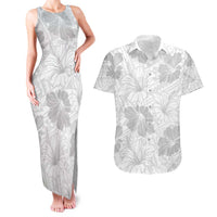 Samoa Lotu Tamaiti Couples Matching Tank Maxi Dress and Hawaiian Shirt White Sun Day Beauty Hibiscus Ver01 LT9 White - Polynesian Pride
