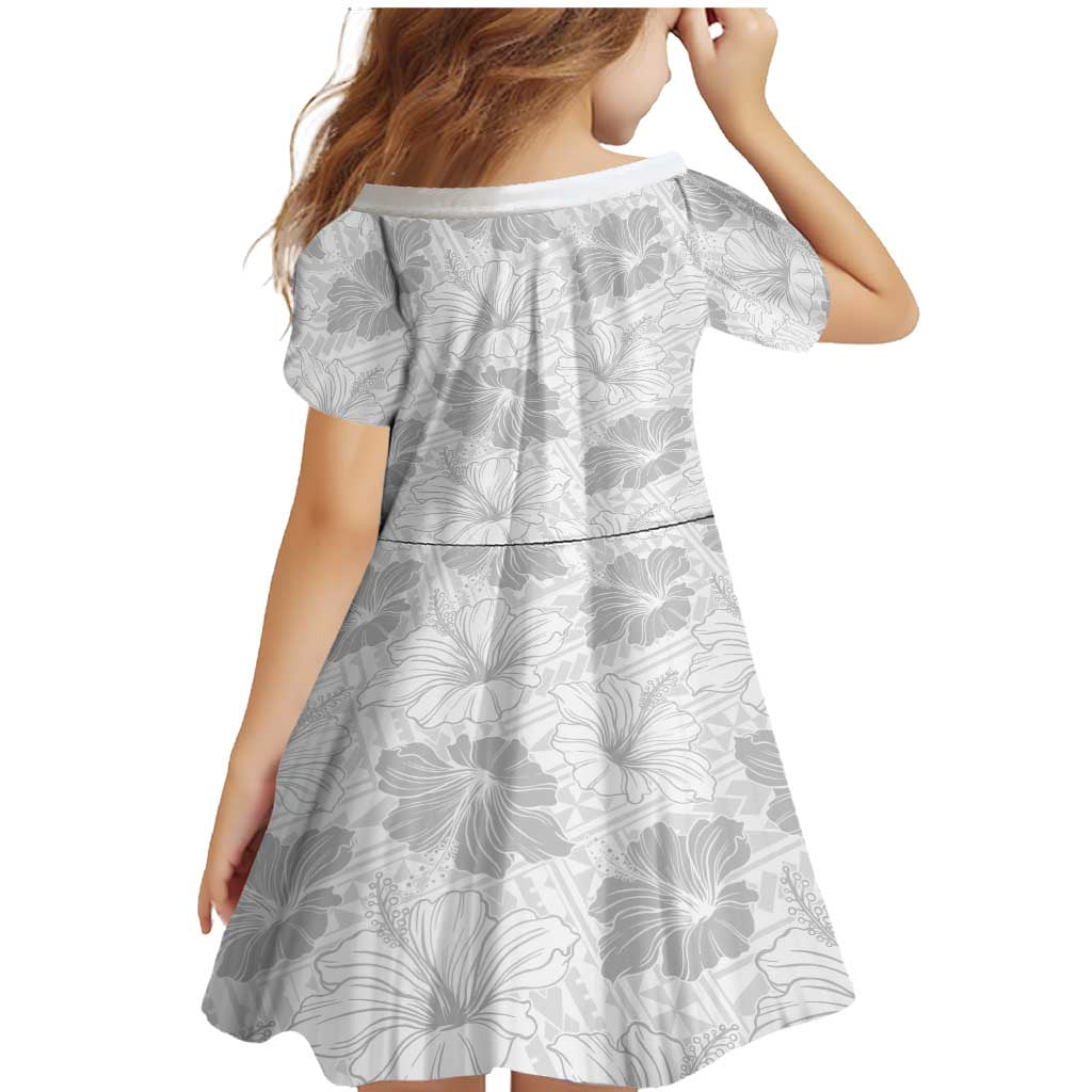 Samoa Lotu Tamaiti Family Matching Mermaid Dress and Hawaiian Shirt White Sun Day Beauty Hibiscus Ver01 LT9 - Polynesian Pride