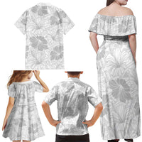 Samoa Lotu Tamaiti Family Matching Off Shoulder Maxi Dress and Hawaiian Shirt White Sun Day Beauty Hibiscus Ver01 LT9 - Polynesian Pride