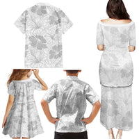 Samoa Lotu Tamaiti Family Matching Puletasi and Hawaiian Shirt White Sun Day Beauty Hibiscus Ver01 LT9 - Polynesian Pride