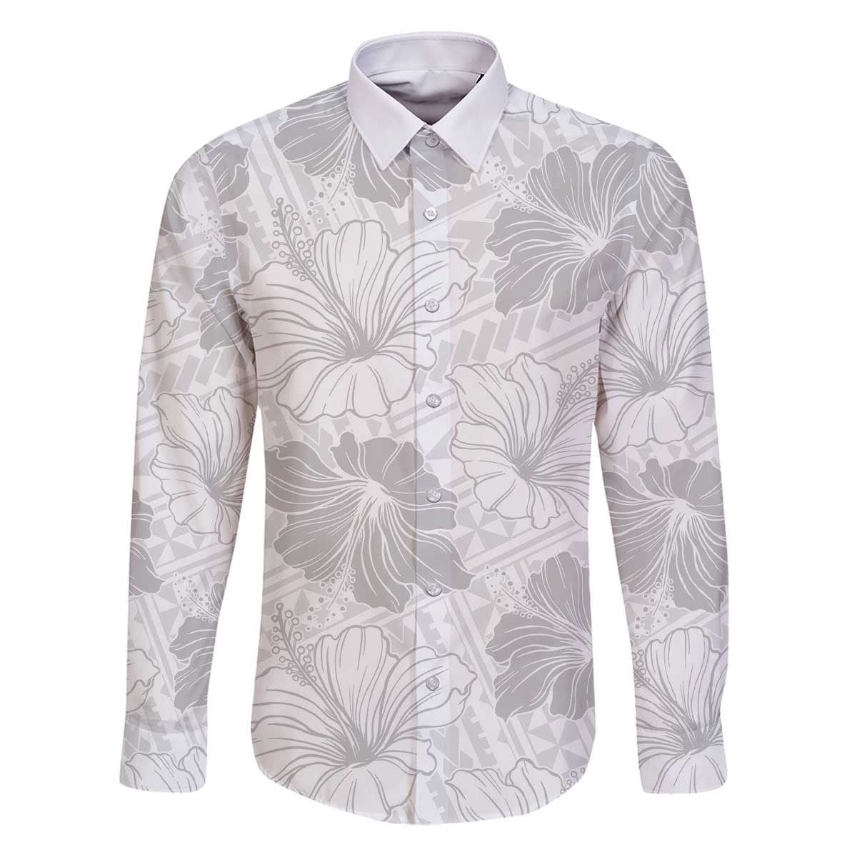 Samoa Lotu Tamaiti Family Matching Puletasi and Hawaiian Shirt White Sun Day Beauty Hibiscus Ver01 LT9 Dad's Shirt - Long Sleeve White - Polynesian Pride