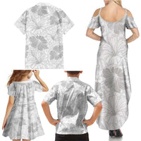 Samoa Lotu Tamaiti Family Matching Summer Maxi Dress and Hawaiian Shirt White Sun Day Beauty Hibiscus Ver01 LT9 - Polynesian Pride