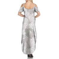 Samoa Lotu Tamaiti Family Matching Summer Maxi Dress and Hawaiian Shirt White Sun Day Beauty Hibiscus Ver01 LT9 - Polynesian Pride
