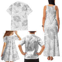 Samoa Lotu Tamaiti Family Matching Tank Maxi Dress and Hawaiian Shirt White Sun Day Beauty Hibiscus Ver01 LT9 - Polynesian Pride