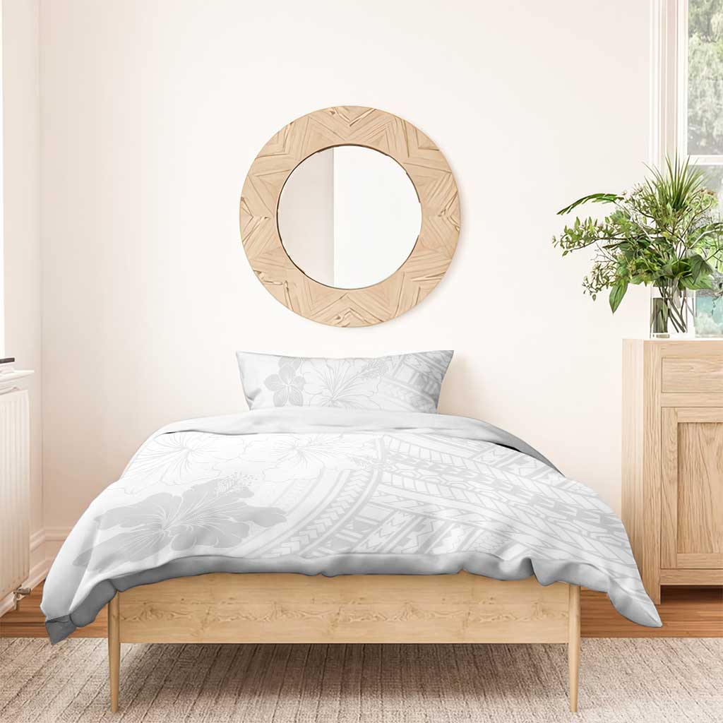 Samoa Lotu Tamaiti Bedding Set White Sun Day Beauty Hibiscus Ver02