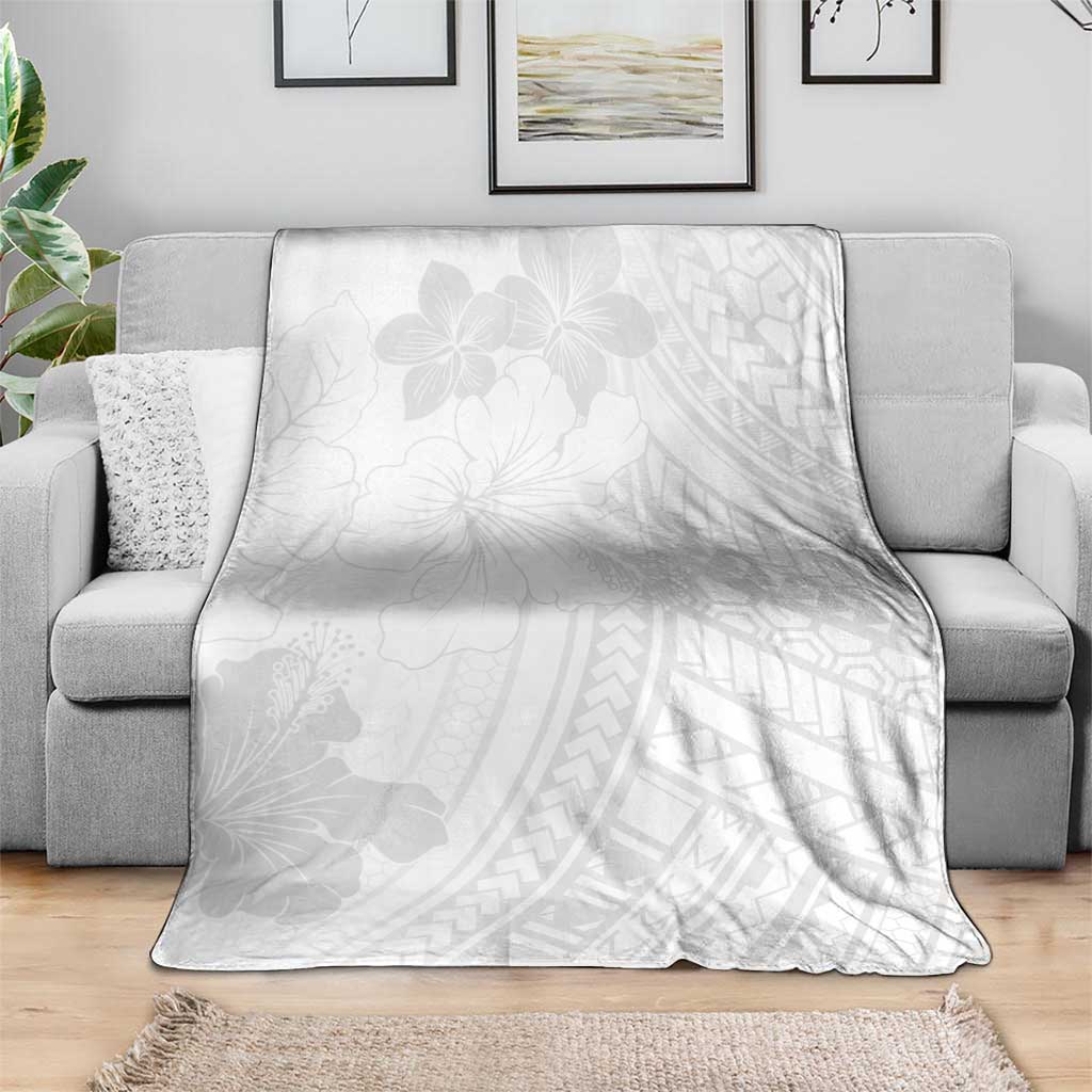 Samoa Lotu Tamaiti Blanket White Sun Day Beauty Hibiscus Ver02