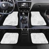 Samoa Lotu Tamaiti Car Mats White Sun Day Beauty Hibiscus Ver02 LT9 Set 4pcs White - Polynesian Pride