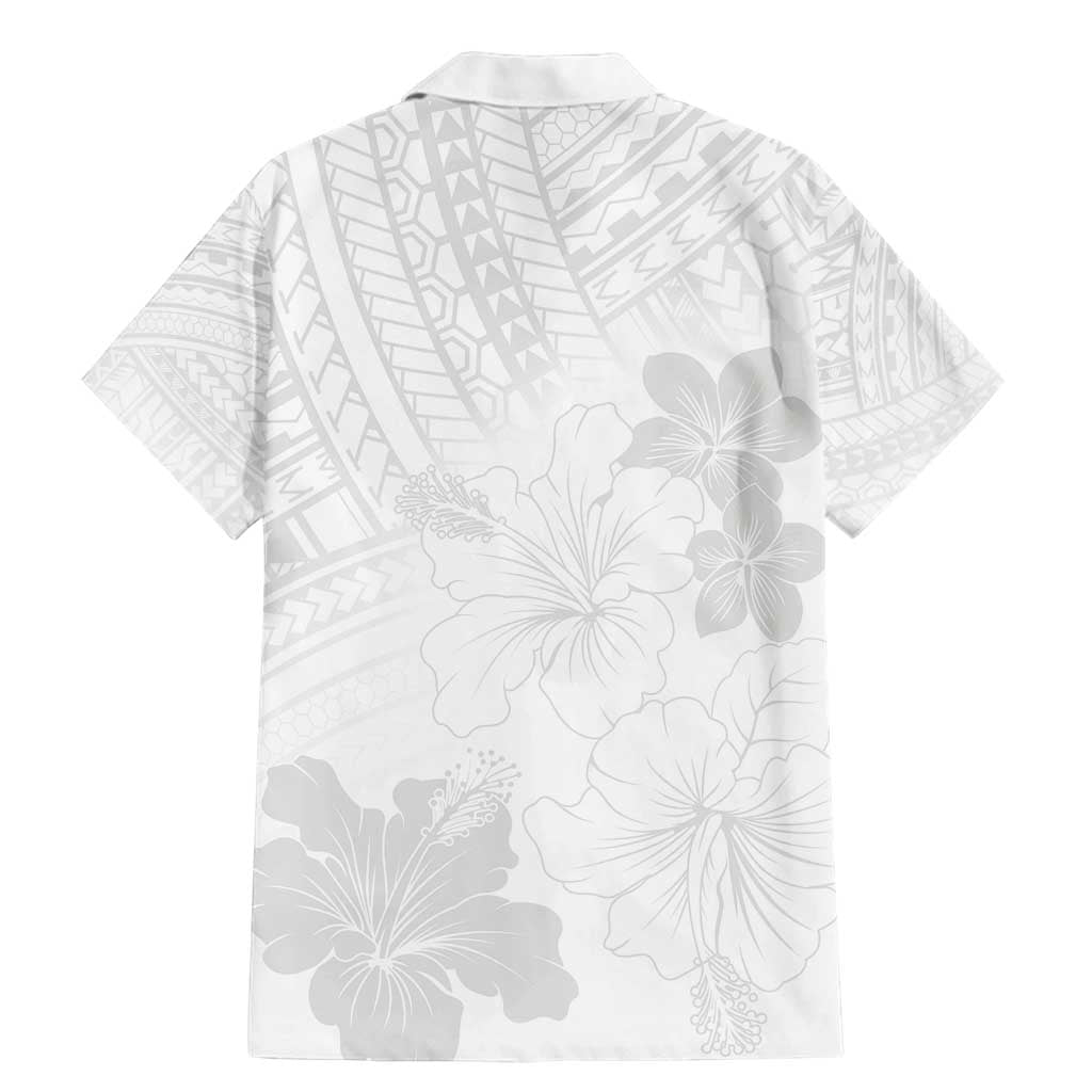 Samoa Lotu Tamaiti Family Matching Mermaid Dress and Hawaiian Shirt White Sun Day Beauty Hibiscus Ver02 LT9 - Polynesian Pride