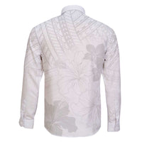Samoa Lotu Tamaiti Family Matching Off Shoulder Short Dress and Hawaiian Shirt White Sun Day Beauty Hibiscus Ver02 LT9 - Polynesian Pride