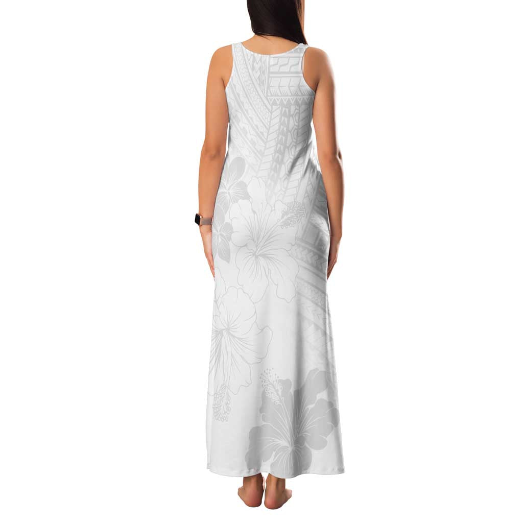 Samoa Lotu Tamaiti Family Matching Tank Maxi Dress and Hawaiian Shirt White Sun Day Beauty Hibiscus Ver02 LT9 - Polynesian Pride