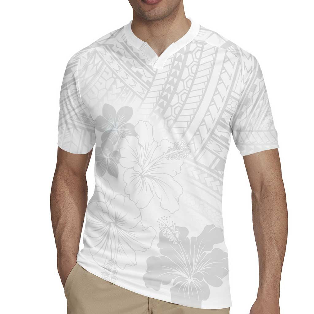 Samoa Lotu Tamaiti Rugby Jersey White Sun Day Beauty Hibiscus Ver02