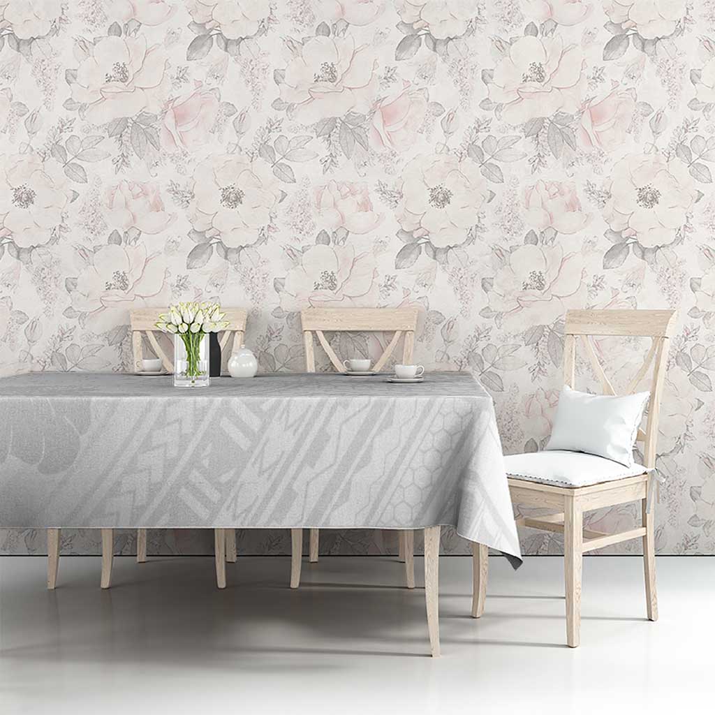 Samoa Lotu Tamaiti Tablecloth White Sun Day Beauty Hibiscus Ver02