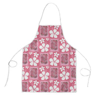 Give Cancer The Boot Pink Cowgirl Apron Western Aloha Hibiscus Paniolo Heritage Floral LT9 Pink - Polynesian Pride