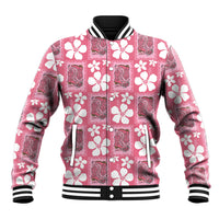 Give Cancer The Boot Pink Cowgirl Baseball Jacket Western Aloha Hibiscus Paniolo Heritage Floral LT9 Unisex Pink - Polynesian Pride