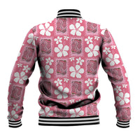 Give Cancer The Boot Pink Cowgirl Baseball Jacket Western Aloha Hibiscus Paniolo Heritage Floral LT9 - Polynesian Pride