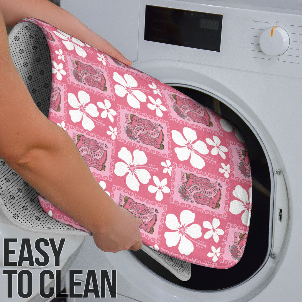 Give Cancer The Boot Pink Cowgirl Bathroom Set Western Aloha Hibiscus Paniolo Heritage Floral LT9 - Polynesian Pride