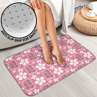 Give Cancer The Boot Pink Cowgirl Bathroom Set Western Aloha Hibiscus Paniolo Heritage Floral LT9 - Polynesian Pride