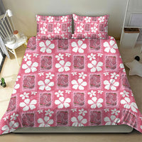Give Cancer The Boot Pink Cowgirl Bedding Set Western Aloha Hibiscus Paniolo Heritage Floral LT9 - Polynesian Pride