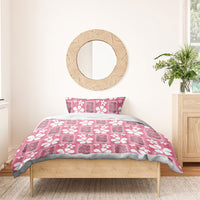 Give Cancer The Boot Pink Cowgirl Bedding Set Western Aloha Hibiscus Paniolo Heritage Floral LT9 - Polynesian Pride