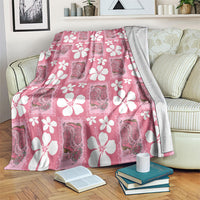 Give Cancer The Boot Pink Cowgirl Blanket Western Aloha Hibiscus Paniolo Heritage Floral LT9 Pink - Polynesian Pride