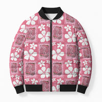 Give Cancer The Boot Pink Cowgirl Bomber Puffer Jacket Western Aloha Hibiscus Paniolo Heritage Floral LT9 Unisex Pink - Polynesian Pride