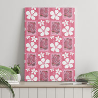 Give Cancer The Boot Pink Cowgirl Canvas Wall Art Western Aloha Hibiscus Paniolo Heritage Floral LT9 - Polynesian Pride