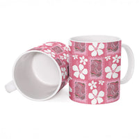 Give Cancer The Boot Pink Cowgirl Ceramic Mug Western Aloha Hibiscus Paniolo Heritage Floral LT9 - Polynesian Pride