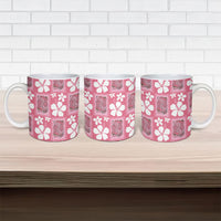 Give Cancer The Boot Pink Cowgirl Ceramic Mug Western Aloha Hibiscus Paniolo Heritage Floral LT9 - Polynesian Pride
