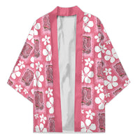 Give Cancer The Boot Pink Cowgirl Kimono Western Aloha Hibiscus Paniolo Heritage Floral LT9 Unisex Pink - Polynesian Pride